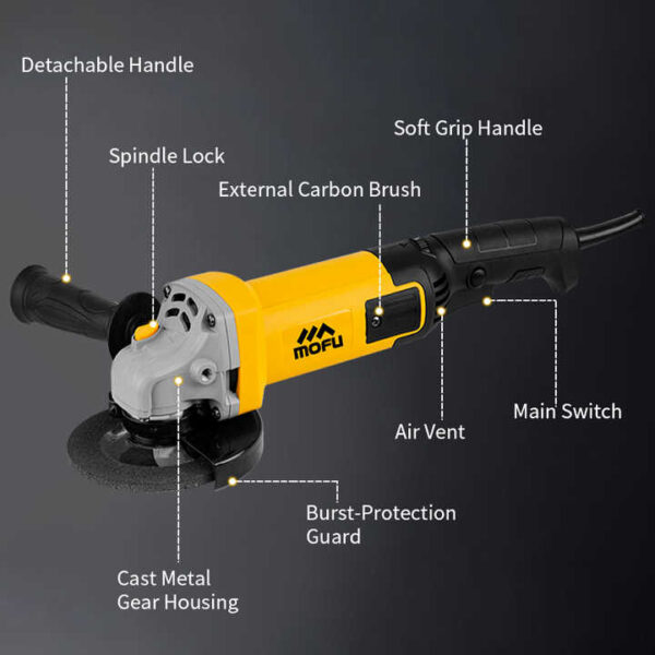 Variable Speed Electric Angle Grinder