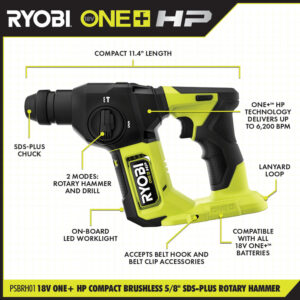 image_1754488999735 18V ONE+ HP COMPACT BRUSHLESS 5/8" SDS-PLUS ROTARY HAMMER KIT